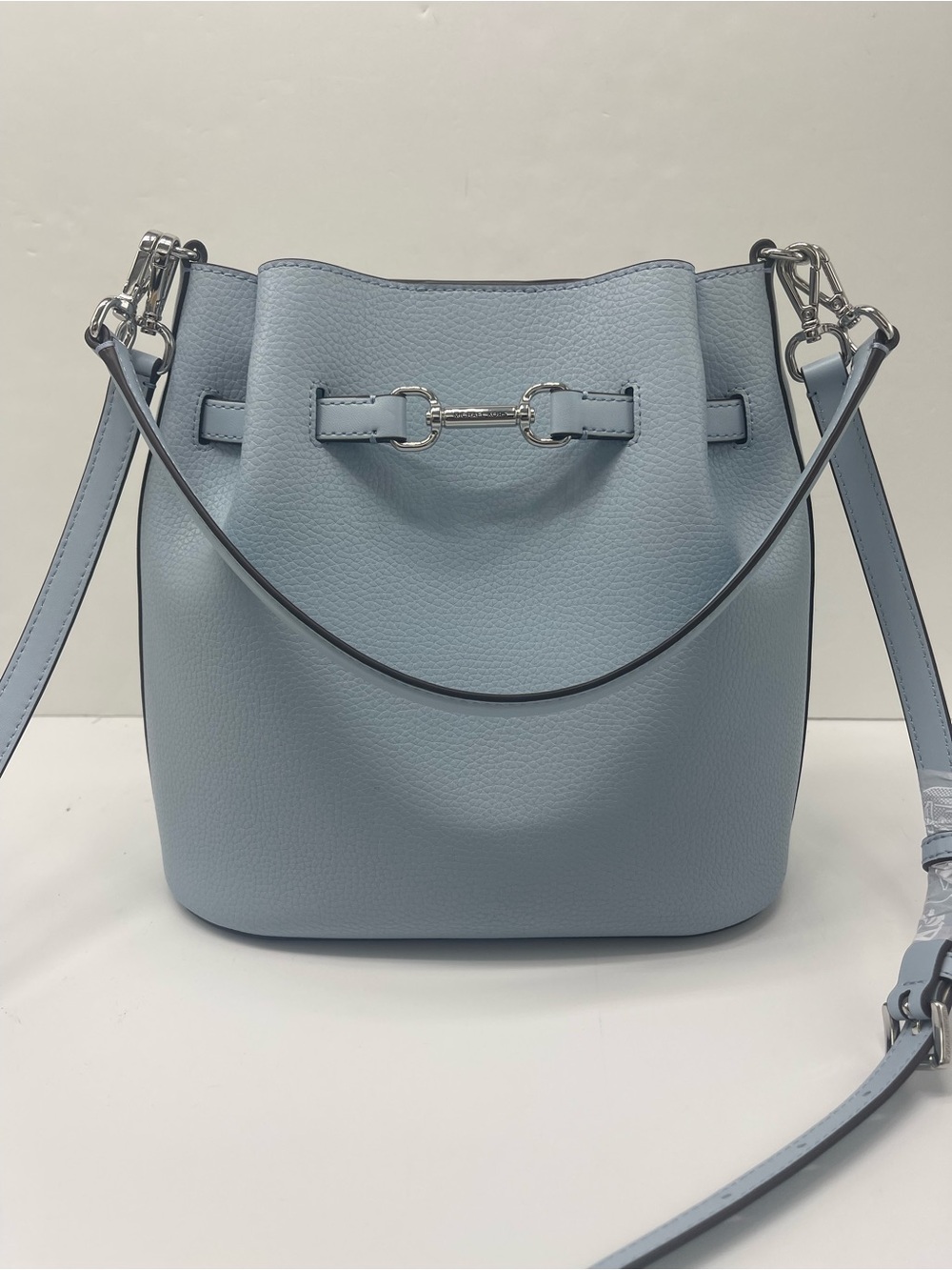 Michael Kors Carson Md Pebbled Leather Convertible Bucket Crossbody Shoulder Bag